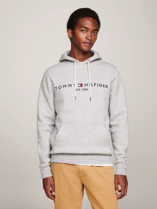 Erkek Core Tommy Logo Sweatshirt-Gri - Tommy Hilfiger