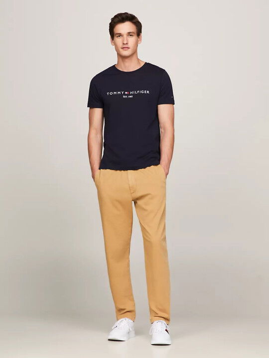 Erkek Core Tommy Logolu T-Shirt - Mavi - Tommy Hilfiger