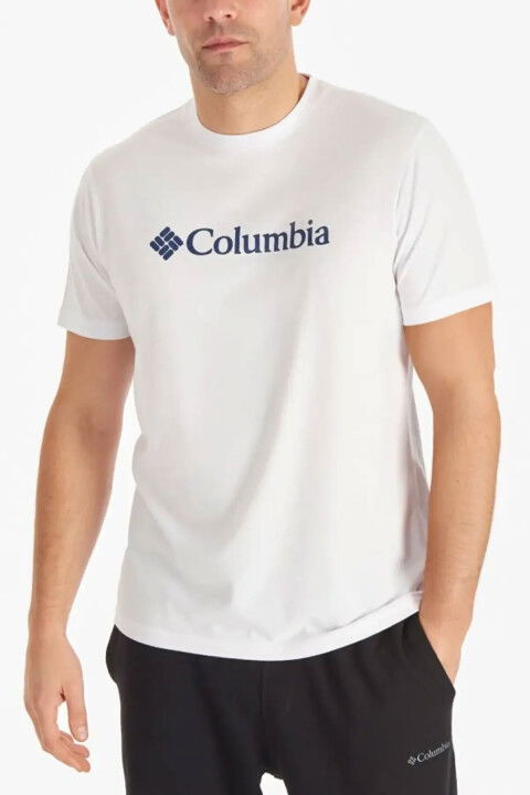 Erkek CSC M Basic Kısa Kollu T-Shirt - Beyaz - Columbia