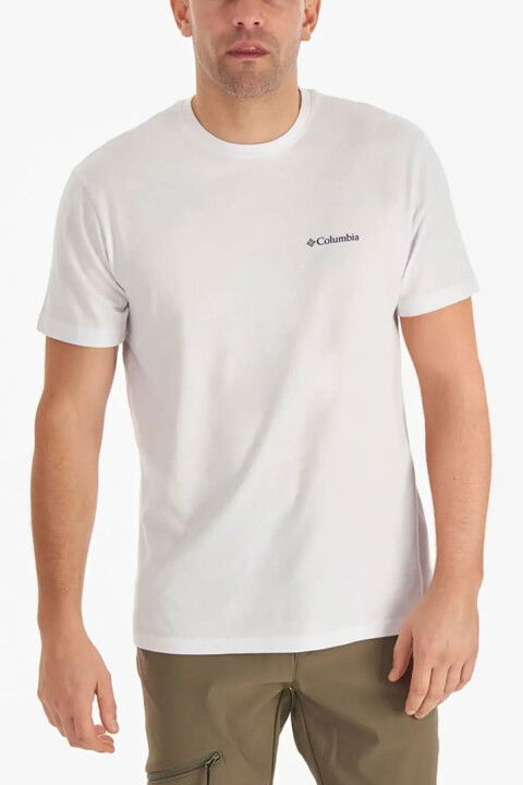 Erkek CSC M Basic Kısa Kollu T-Shirt - Beyaz - Columbia