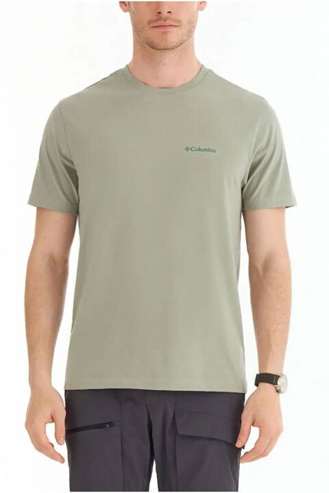 Erkek CSC M Basic Logo Kısa Kollu T-Shirt - Safari - Columbia