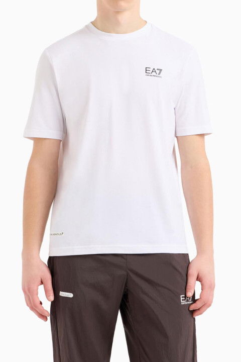 Erkek Ea7 Bisiklet Yaka T-Shirt - Beyaz - EA7