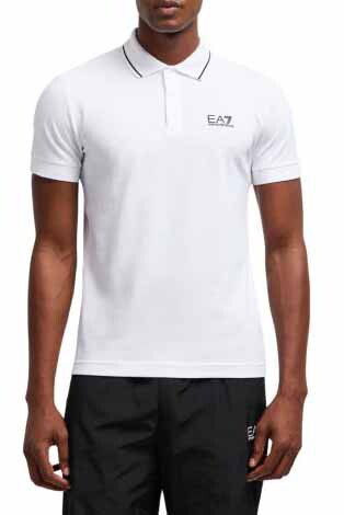 Erkek Ea7 Polo Yaka T-Shirt - Beyaz - EA7