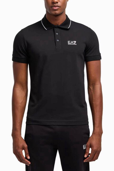 Erkek Ea7 Polo Yaka T-Shirt - Siyah - EA7