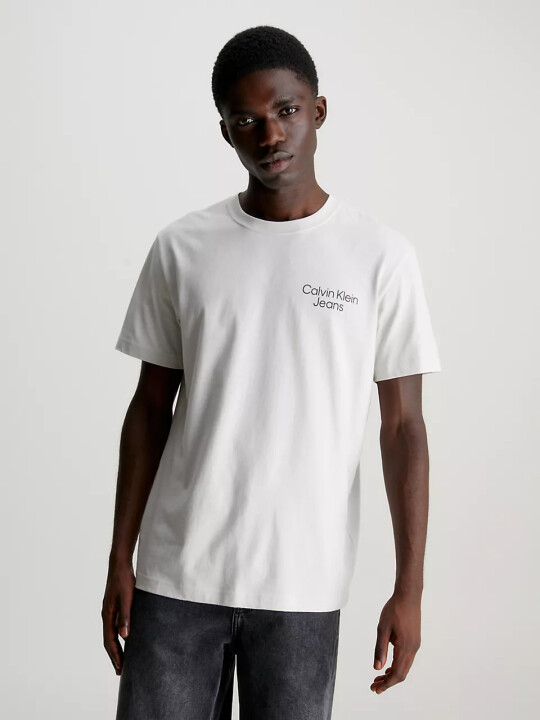 Erkek Eclipse Grafik T-Shirt - Gri - CALVIN KLEIN