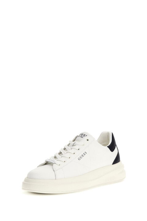Erkek Elba Sneaker - Beyaz/Siyah - Guess