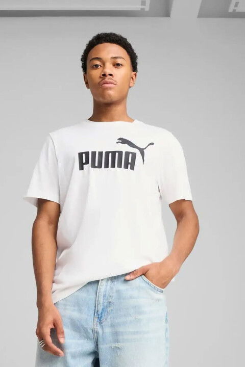 Erkek ESS No. 1 Logo Tee T-Shirt - Beyaz - PUMA