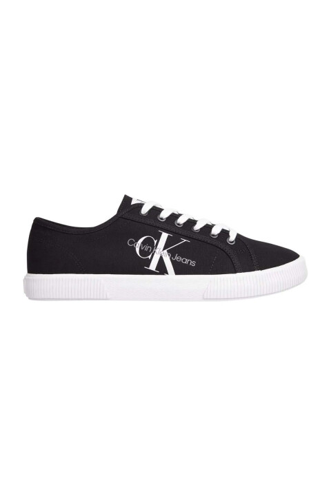 Erkek ESS VULCANIZED LOW LACEUP CS ML Sneaker Ayakkabı - Siyah - CALVIN KLEIN