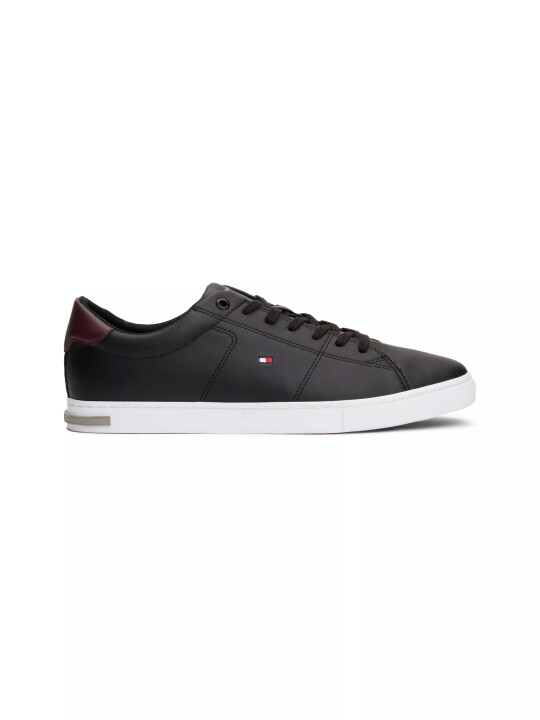 Erkek ESSENTIAL LEATHER DETAIL VULC Sneaker-Siyah - Tommy Hilfiger