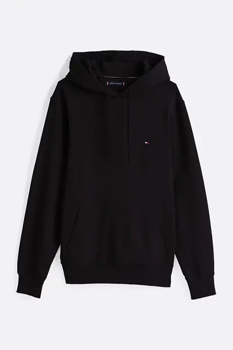 Erkek ESSENTIAL Nakışlı Logo Kapüşonlu Sweatshirt - Siyah - 5