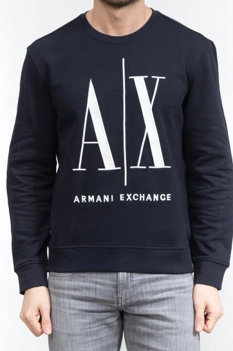 Erkek Felpa Bisiklet Yaka Sweatshirt - Lacivert - ARMANI EXCHANGE