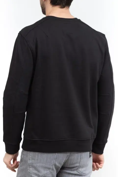 Erkek FELPA Bisiklet Yaka Sweatshirt - Siyah - 3