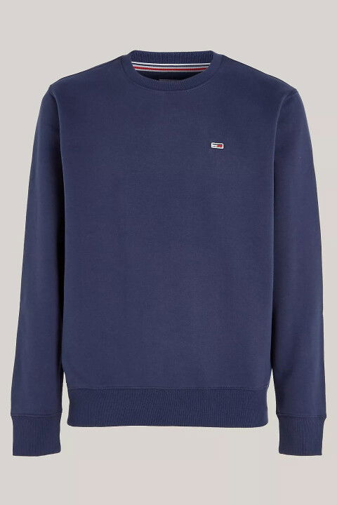 Erkek Fleece Regular Sweatshirt - Mavi - Tommy Hilfiger