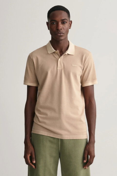 Erkek Gant Regular Fit Logolu Polo - Bej - GANT
