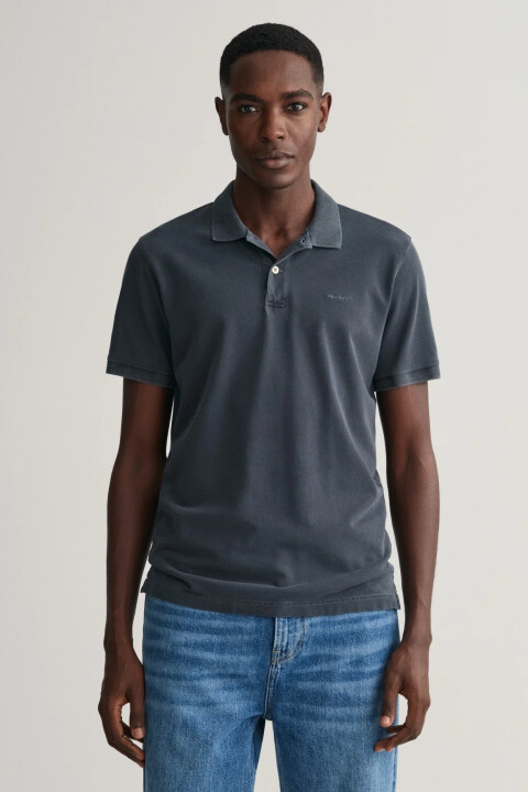 Erkek GANT Regular Fit Logolu Polo - Siyah - GANT