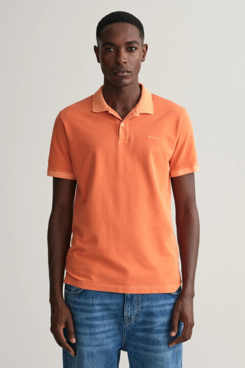 Erkek GANT Regular Fit Logolu Polo - Turuncu - GANT