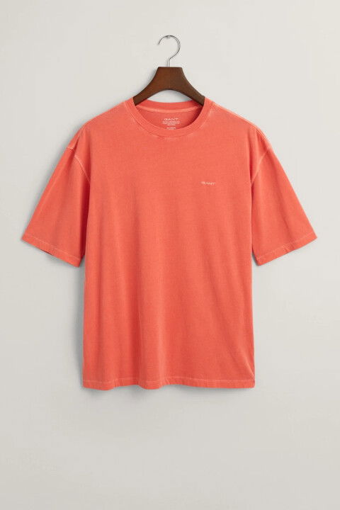 Erkek Gant Relaxed Fit Bisiklet Yaka Logolu T-Shirt - Turuncu - GANT