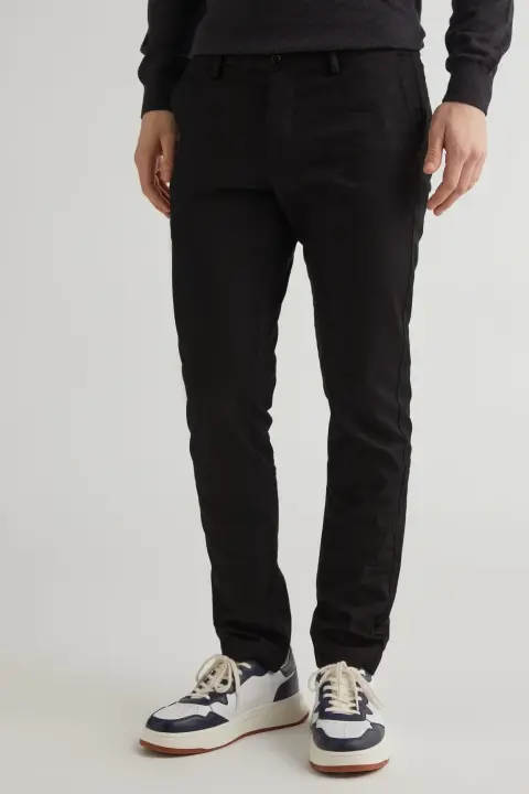 Erkek Gant Slim Fit Pantolon - Siyah - 3