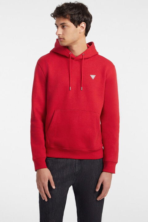 Erkek Gj Hood Slım Mını Kapüşonlu Sweatshirt - Kırmızı - GUESS