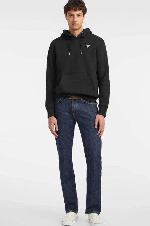 Erkek Gj Hood Slım Mını Kapüşonlu Sweatshirt - Siyah - GUESS