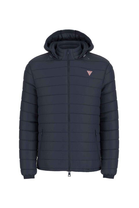 Erkek GJ Kapüşonlu Şişme Mont - Lacivert - Guess