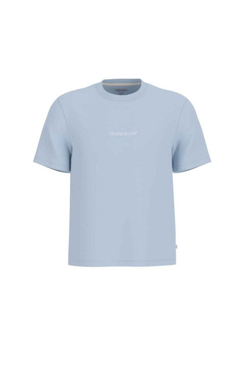 Erkek GJ SS Slim Logo T-Shirt - Açık Mavi - Guess