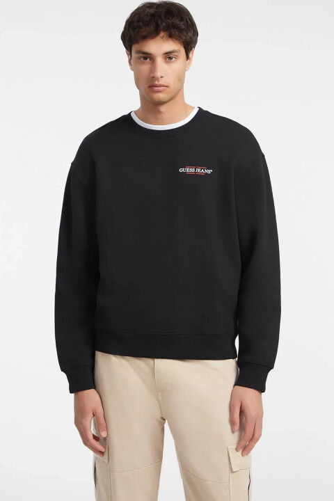 Erkek Guess Jeans Cn Reg Sweatshirt - Siyah - GUESS