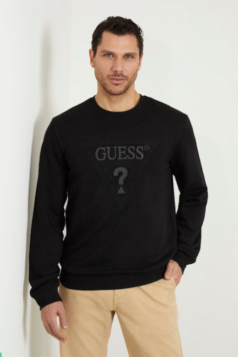 Erkek Guess Üçgen Logolu Sweatshirt - 1