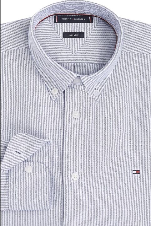 Erkek HERITAGE OXFORD STRIPE RF SHIRT Gömlek - Mavi - 5