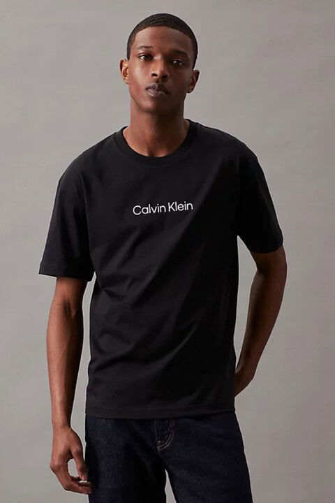 Erkek Hero Logo Kısa Kollu T-Shirt - Siyah - Calvin Klein