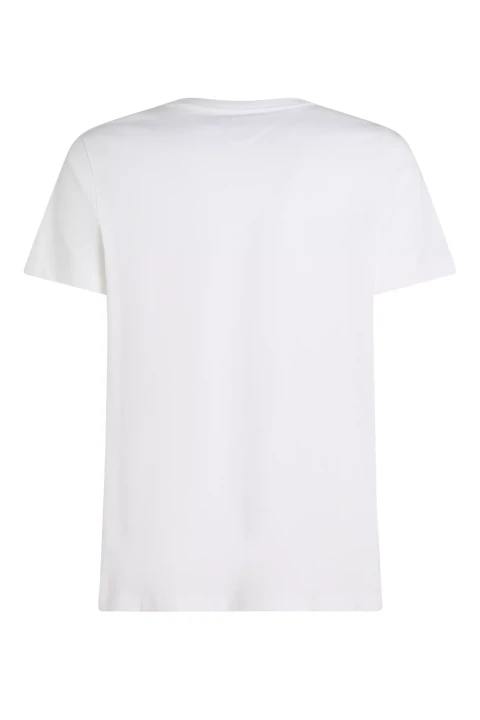 Erkek HILFIGER CHEST STRIPE TEE T-Shirt-Beyaz - 2