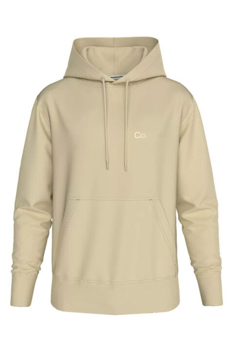 Erkek Instıtutıonal Hoodıe Sweatshirt-Bej - CALVIN KLEIN