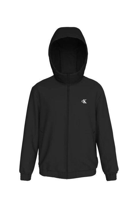 Erkek Kapüşonlu Harrington Mont - Siyah - Calvin Klein