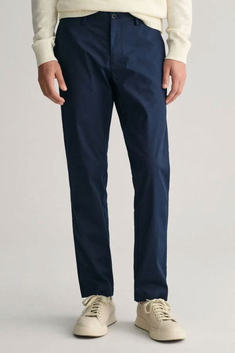Erkek Lacivert Slim Fit Pantolon - Lacivert - Gant
