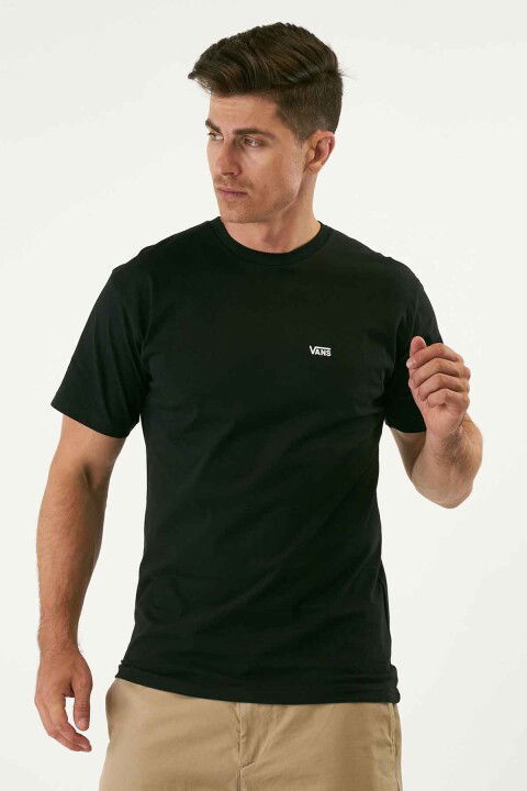 Erkek Left Chest Logo Kısa Kollu T-Shirt - Siyah - Vans