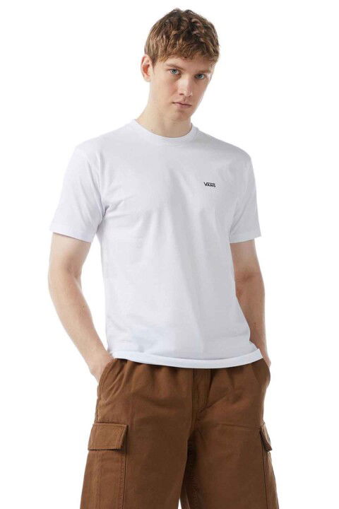 Erkek Left Chest Logo T-Shirt - Beyaz - Vans