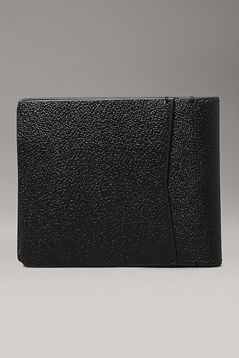 Erkek Logo Emboss Bifold Cüzdan - Siyah - 2