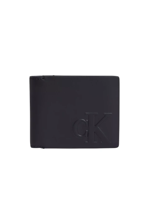 Erkek LOGO EMBOSS BIFOLD Cüzdan-Siyah - 1