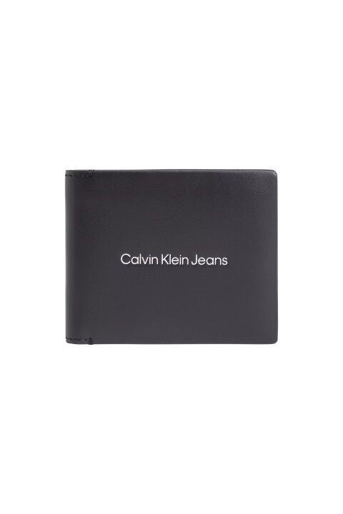 Erkek Logo Prınt Bıfold W/Coın Cüzdan-Siyah - CALVIN KLEIN
