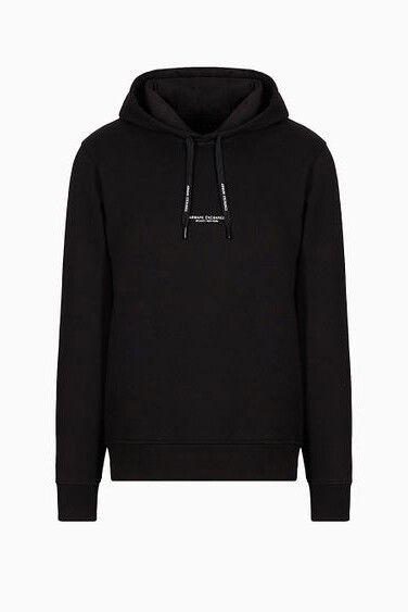 Erkek Logolu Kapüşonlu Sweatshirt - Siyah - ARMANI EXCHANGE