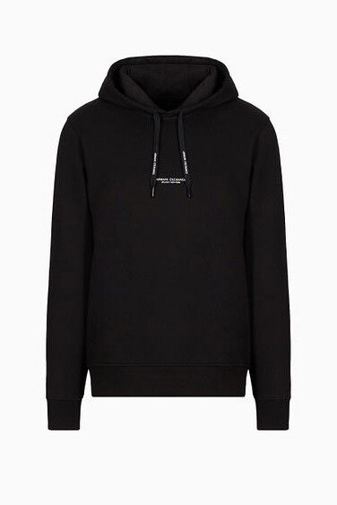 Erkek Logolu Kapüşonlu Sweatshirt - Siyah - ARMANI EXCHANGE