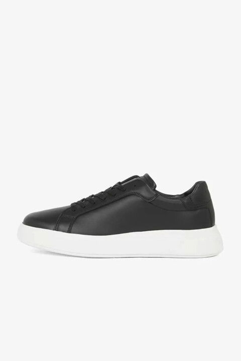 Erkek Low Top Lace Up Lth Sneaker Ayakkabı - Siyah - Calvin Klein