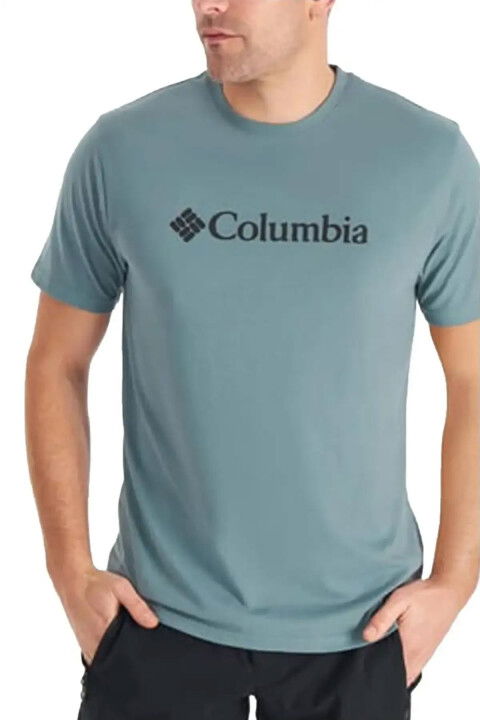 Erkek M Basic Logo Brushed SS T-Shirt - Yeşil - Columbia