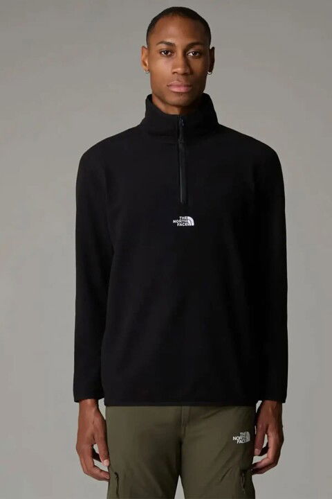 Erkek M Glacier Fermuarlı Sweatshirt - Siyah - The North Face
