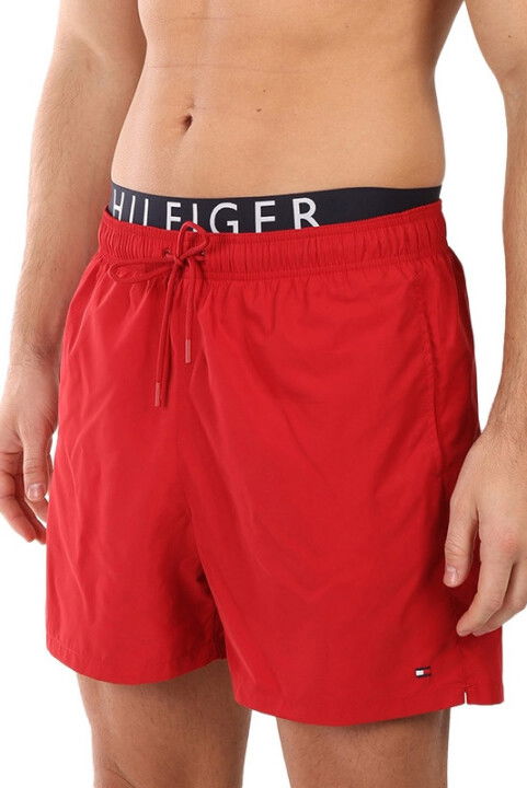 Erkek Medıum Drawstring Yüzme Şortu - Kırmızı - Tommy Hilfiger