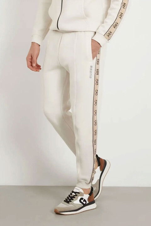 Erkek Mickey Cuff Pant Eşofman Altı - Beyaz - Guess