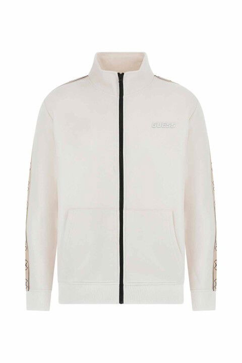 Erkek Mickey Full Fermuarlı Sweatshirt - Beyaz - Guess