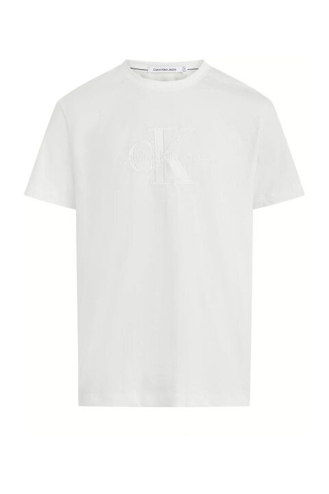 Erkek Monologo Aplike T-Shirt - Beyaz - Calvin Klein