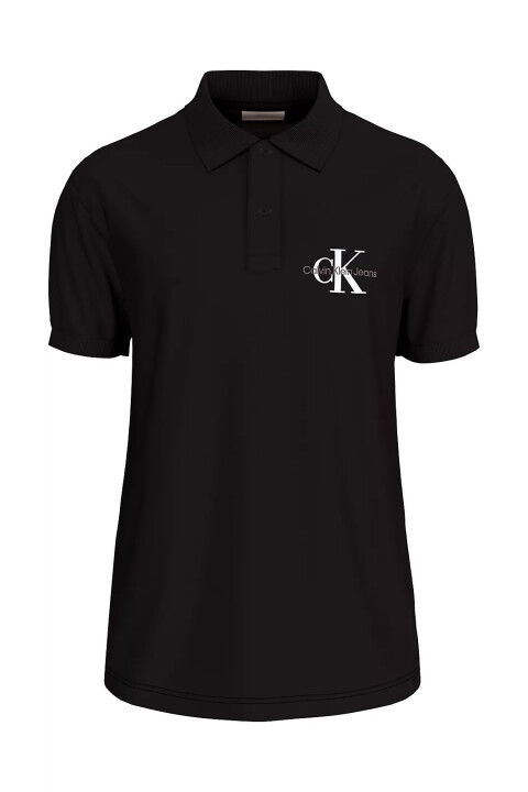 Erkek Monologo Polo T-Shirt - Siyah - 4