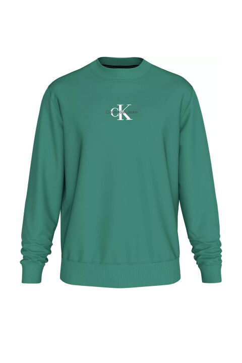 Erkek Monologo Sweatshirt - Yeşil - Calvin Klein